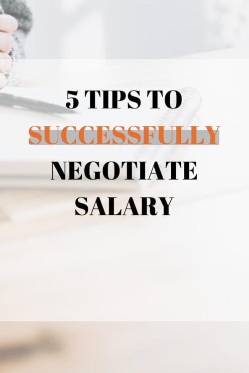 5 Tips To Successfully Negotiate Salary - PassMyCareer